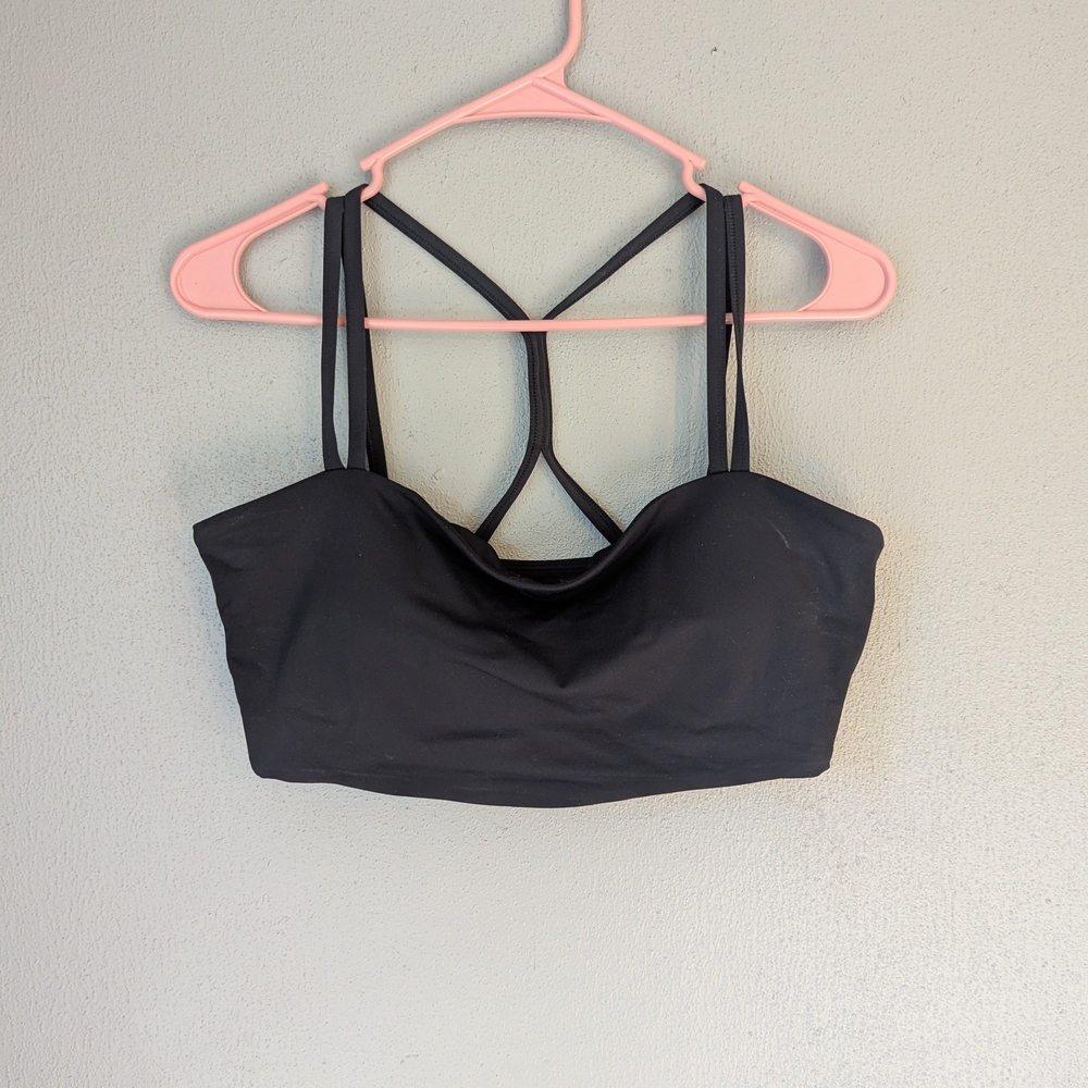 JoyLab Black Strappy Sports Bra With Removable Pads L